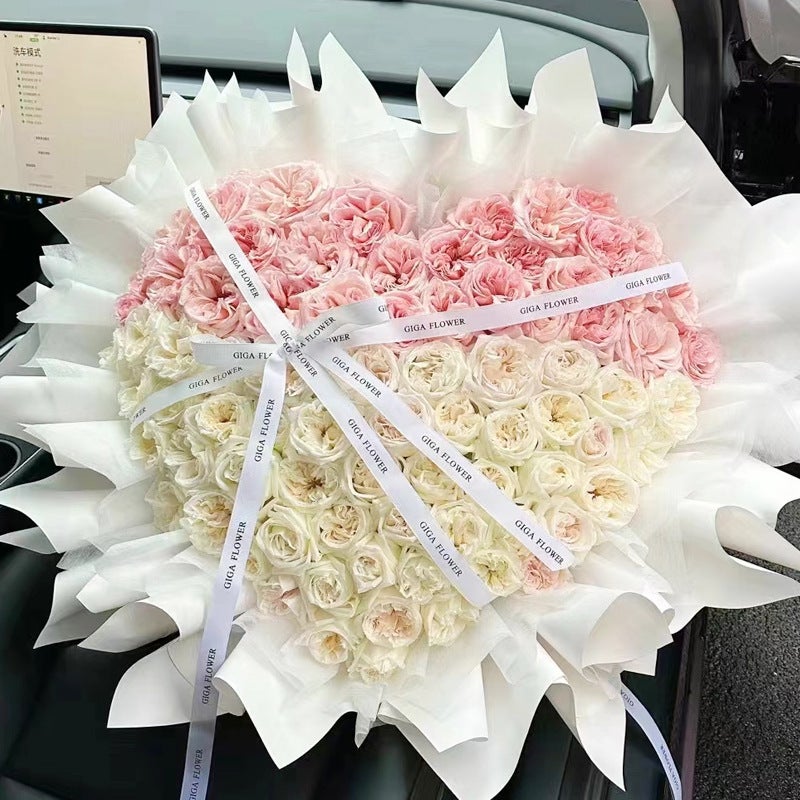 Chinese Valentine'S Day Heart Rose Shaper Heart-Shaped Bouquet Flower Arrangement Artifact Flower Shop Flower Floral Packaging Materials - Image 4